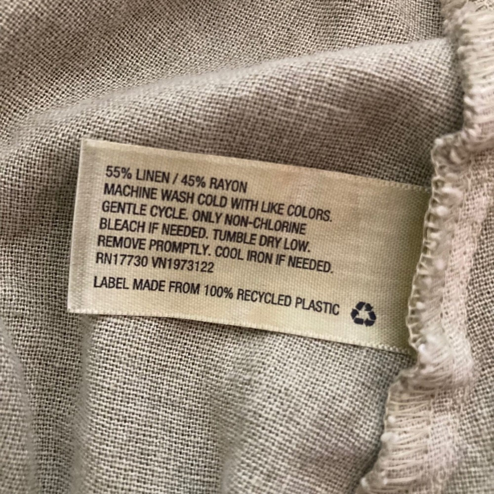 Sage Green Linen Blend Button Front Midi Skirt L Universal Thread Boho Coastal - Picture 8 of 12